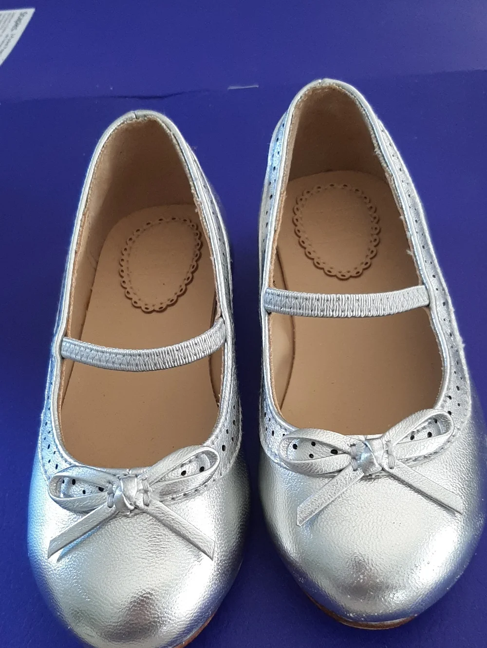Janie And Jack Silver Shoes Size 8